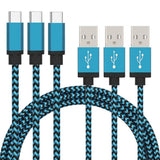 3-Pack: Nylon Braided Cables