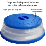 3-Pack: OUZIFISH 10.5 inch Collapsible Food Plate Lid Cover