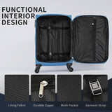 3-Pack: Softside Travel Luggage Set with TSA Lock