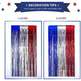 3-Pack: Tinsel Foil Fringe Curtains