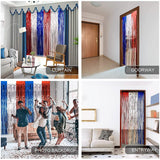 3-Pack: Tinsel Foil Fringe Curtains
