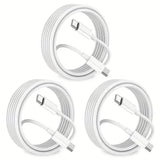 3-Pack: USB-C Fast Charging Cables