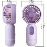 USB Rechargeable Mini Portable Fan with 3 Speeds