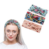 3-Pack: Women's Boho Floral Style Criss Cross Headband