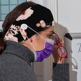3-Pack: Women's Comfy Stretchy Headband With Buttons For Face Masks and Covers