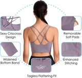 3-Pack: Women's Padded Spaghetti Strap Crisscross Bra
