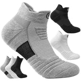 3-Pair: Men's Thick Towel Bottom Breathable Sweat-absorbent Outdoor Sports Running Socks Elite Basketball Sports Socks