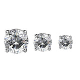 3-Pairs: Elements of Love Crystal Stud Earrings