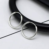 3-Pairs: Sterling Silver Small Hoop Earrings Set