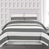 3-Piece: Cabana Stripe Reversible Hypoallergenic Duvet Set