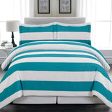 3-Piece: Cabana Stripe Reversible Hypoallergenic Duvet Set