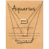 3-Piece: Constellation Zodiac Layer Necklaces