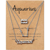 3-Piece: Constellation Zodiac Layer Necklaces