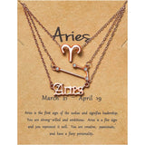 3-Piece: Constellation Zodiac Layer Necklaces