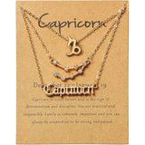 3-Piece: Constellation Zodiac Layer Necklaces