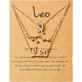 3-Piece: Constellation Zodiac Layer Necklaces