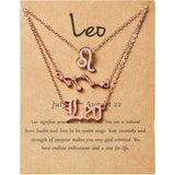 3-Piece: Constellation Zodiac Layer Necklaces