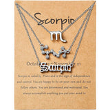 3-Piece: Constellation Zodiac Layer Necklaces