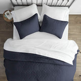 3-Piece: Damask Quilted Coverlet Set