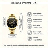 3-Piece: Elegant Men's Quartz Watch Plus Bracelet and Necklace Set