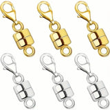 3-Piece: Magnetic Lobster Clasp Necklace Converter with Strong Magnetic Closure