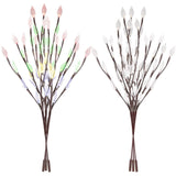 3-Piece Set: 60 LED Solar Garden Lights Tree Branch Leaf Shape Lamp