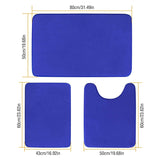 3-Piece Set: Bathroom Rug Set Plush Velvet Bath Carpet