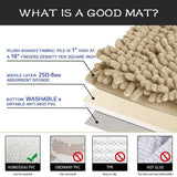 3-Piece Set: Bathroom Rugs Set Ultra Soft Non Slip and Absorbent Chenille
