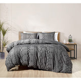 3-Piece Set: Bibb Home Tufted Clipped Duvet Cover