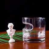 3-Piece Set: Cigar-Holding Whiskey Glasses with Cigar Cutter