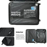 3-Piece Set: Hardshell Lightweight Suitcase with TSA Lock Spinner Wheels