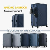 3-Piece Set: Hardshell Lightweight Suitcase with TSA Lock Spinner Wheels