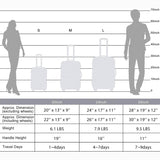 3-Piece Set: Lightweight Hard Luggage with Swivel Wheels and TSA Lock