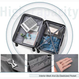 3-Piece Set: Lightweight Hard Luggage with Swivel Wheels and TSA Lock