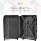 3-Piece Set: Luggage Set Hardside Spinner Suitcase With TSA Lock