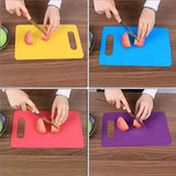 3-Piece Set: Plastic Cutting Board Foods Classification Boards