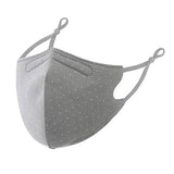3-Piece: Solid Color Polka Dot Print Adjustable Face Mask