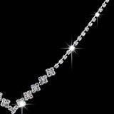 3-Piece: Women's Diamond Cubic Zirconia Necklace Earrings Set
