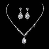 3-Piece: Women's Diamond Cubic Zirconia Necklace Earrings Set