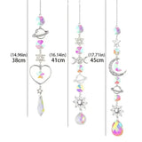 3-Pieces: Crystal Wind Chime Pendant Catcher Diamond Prisms