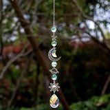 3-Pieces: Crystal Wind Chime Pendant Catcher Diamond Prisms