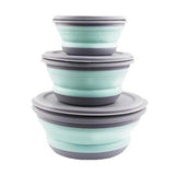 3-Pieces: Folding Camping Bowl Set