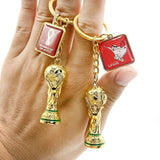 3-Pieces: Keychain Small Pendant Mascot Emblem 2022 Qatar World Cup
