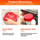 3-Pieces: Reusable Foldable Air Fryer Silicone Pot for 4+ Quart Air Fryer Oven