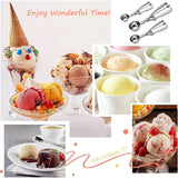 3-Pieces Set: Stainless Steel Cookie Scoops with Trigger Release