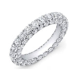 3-Row Cubic Zirconia Eternity Ring