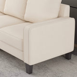 3-Seat Sofa for Living Room-Modern Fabric Sofa Couch with Storage