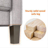 3-Seat Sofa for Living Room-Modern Fabric Sofa Couch with Storage