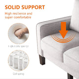 3-Seat Sofa for Living Room-Modern Fabric Sofa Couch with Storage