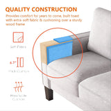 3-Seat Sofa for Living Room-Modern Fabric Sofa Couch with Storage